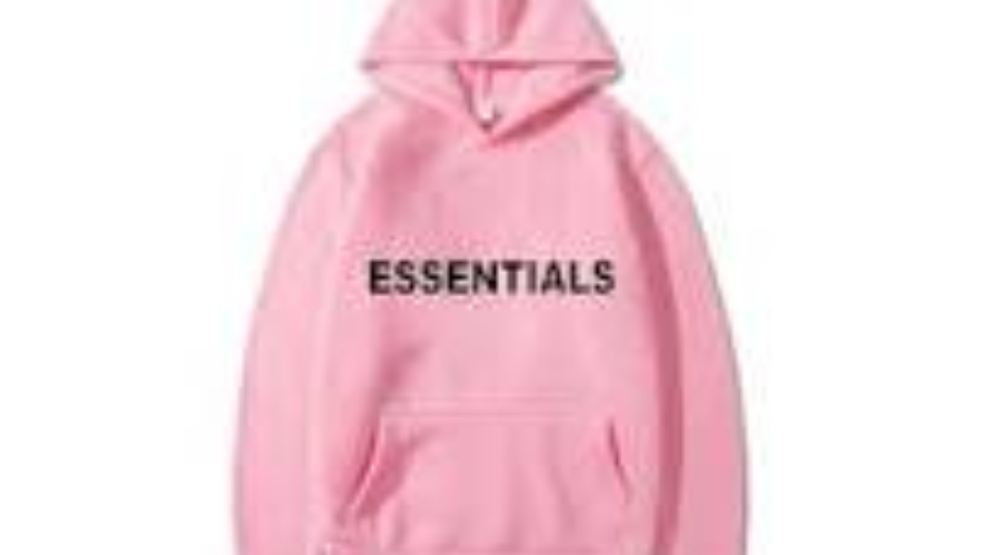 pink essentials hoodie